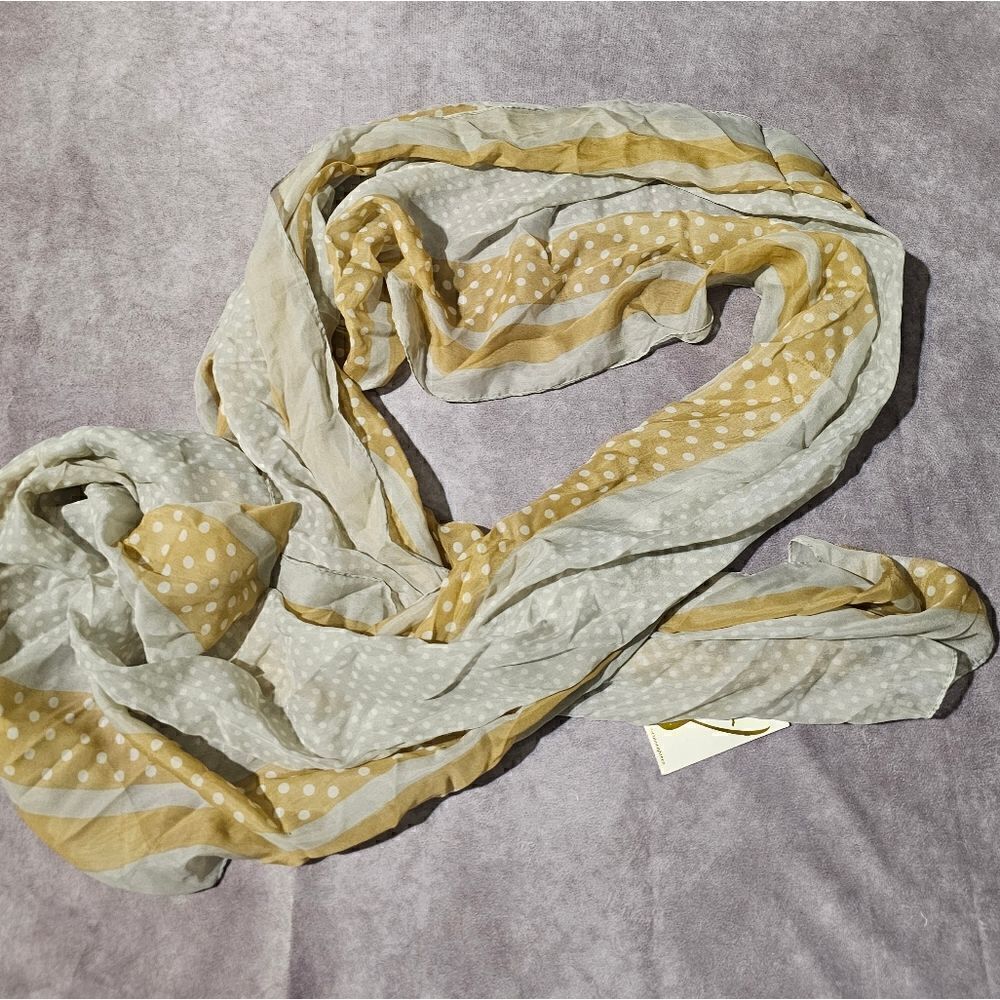 ‎COLLECTION EIGHTEEN Dottie Stripe POLYESTER Scarf 21" x 86"